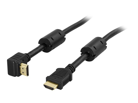 Deltaco HDMI-kabel 1m, vinkel